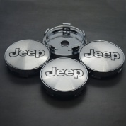 Колпачки на ступицу Джип/Jeep хром NZDK 034, пластик, металл, 4 шт.